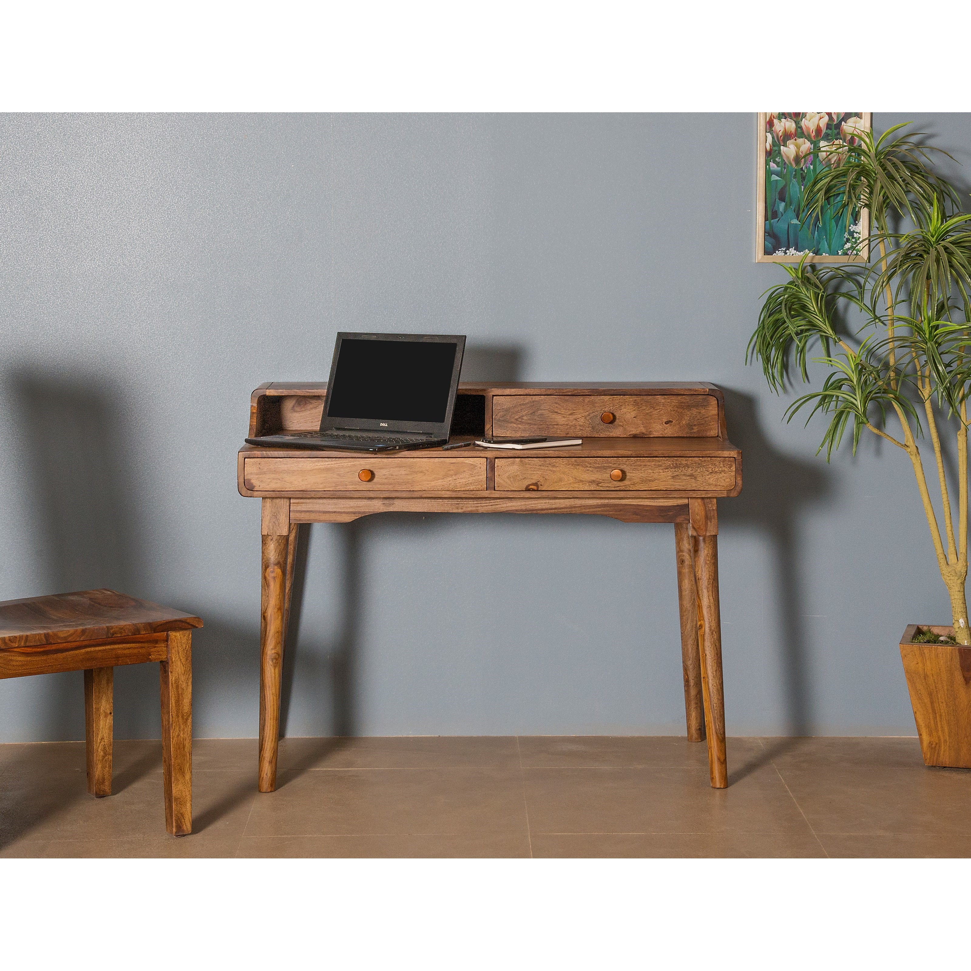 Three drawer writing shop desk